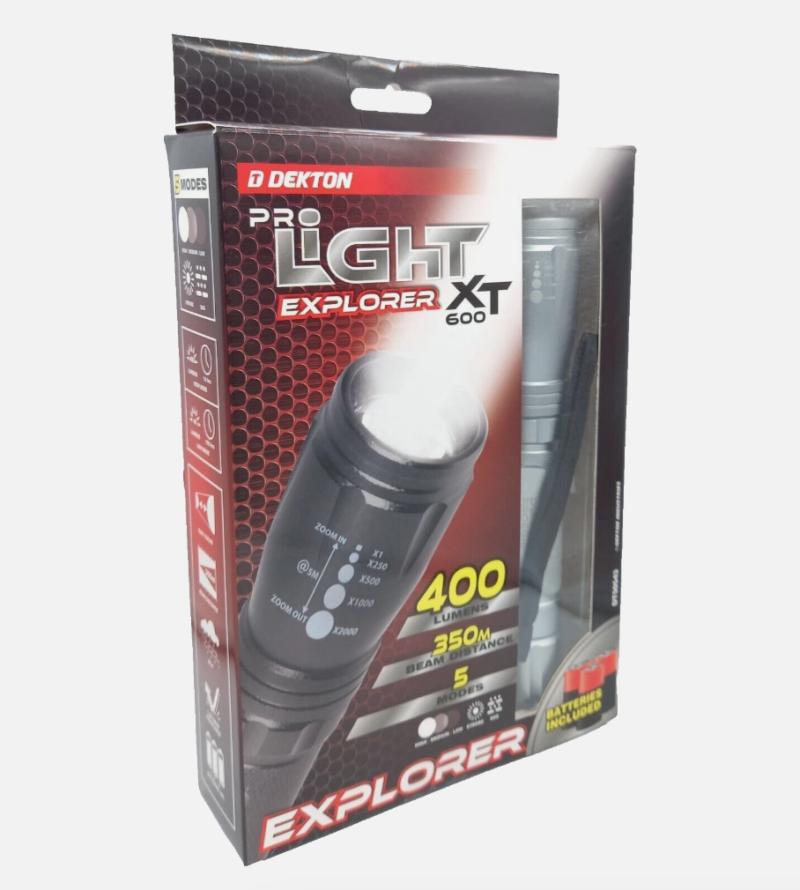 Aluminium Torch Powerful Super Bright 5 Mode LED Flashlight Adjustable 350m Beam - Image 6
